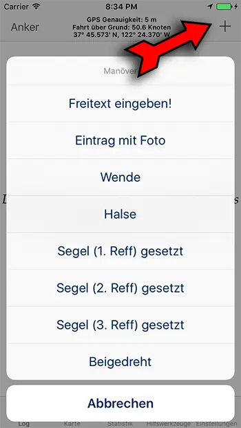 Screenshot nach dem Klick auf Den Quick Manöver Button Frei veränderbare Quick Manöver