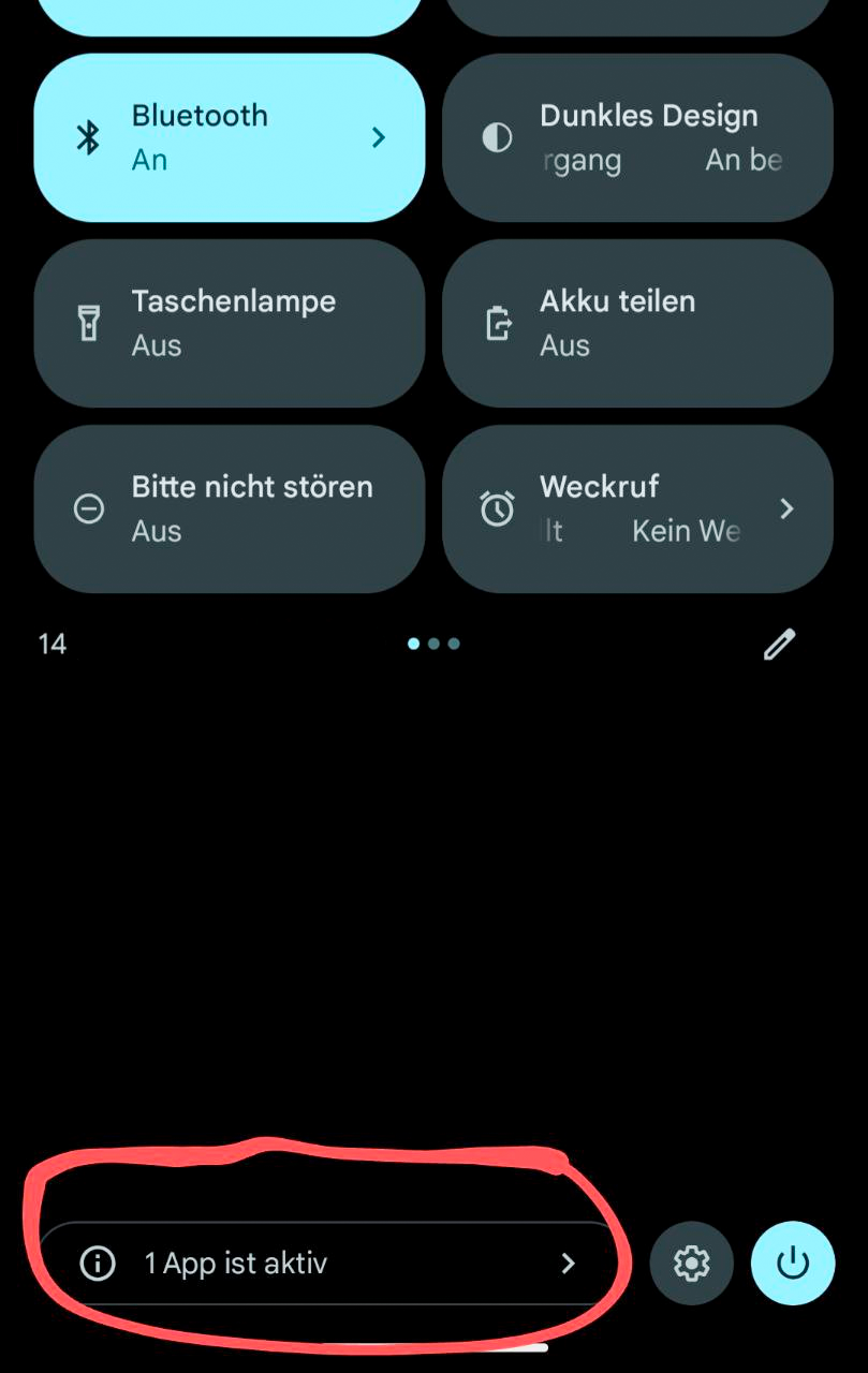 Screenshot Android Screenshot of Android show app active in background