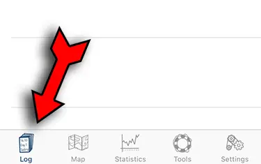 Screenshot of iPhone App Tabbar with the first tab log