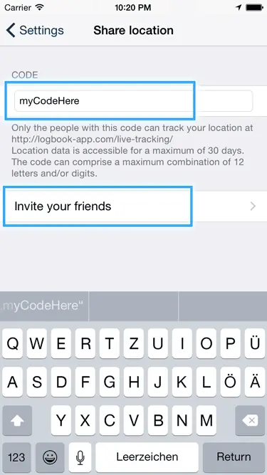 Simply turn on the switch next to location sharing Screenshot of the settings to activate location sharing